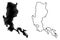 Luzon island Southeast Asia, Republic of the Philippines map vector illustration, scribble sketch Luzon map