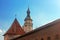 Lviv Bernardine Cathedral with city wall, Lviv, Ukraine