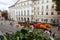 Lviv city view, city hall, panorama of historical city center