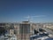 Lviv, Sychiv, Ukraine - 2 7 2020: Tower cranes work during the construction of a multi-story building. New apartments