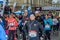 LVIV, UKRAINE - 29 OCTOBER 2017: Athletes runners start running grand prix Lviv half marathon