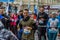 LVIV, UKRAINE - 29 OCTOBER 2017: Athletes runners start running grand prix Lviv half marathon