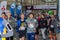 LVIV, UKRAINE - 29 OCTOBER 2017: Athletes runners start running grand prix Lviv half marathon