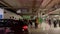 Lviv, Ukraine - December 27, 2022: People leave a shopping centre during Air Raid Alarm