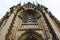 Lviv, Ukraine - February 4, 2018: St. Elizabeth church in Lviv in winter, Baroque and Gothic architecture, central entrance