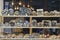 LVIV, UKRAINE - JANUARY 28 2018: Showcase bread shop. Christmas and New Year holidays