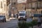 Lviv, Ukraine - July 13, 2019: the ambulance rides the streets of the city on the call of the sick