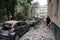 Lviv, Ukraine - July 6, 2023: Rescuers work in a apartment building partially destroyed after a Russian missile strike in city of