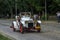 LVIV, UKRAINE - JUNE 2018: Old vintage retro car convertible Buick rides down the city street