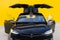 Lviv, Ukraine - October 17, 2022: Tesla model X doors are open. Electric vehicle Tesla model X modern electric car