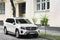 Lviv, Ukraine - October 25, 2018: White SUV Mercedes GL