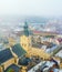 Lviv, Ukraine- Panorama of the Old City at Mist