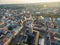 LVIV, UKRAINE - SEPTEMBER 12, 2016: Lviv Downtown with City Hall, Lviv Latin Cathedral, Statue of Taras Shevchenko, Market Square