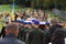 Lviv, Ukraine - September 24, 2022: People visit graves of fallen Ukrainian soldiers killed during the Russian invasion of Ukraine