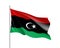 Lybia realistic flag