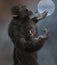 Lycan Werewolf against the background of the full moon 3d illustration