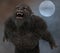 Lycan Werewolf against the background of the full moon 3d illustration