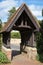 Lych Gate at St Swithun`s Church in East Grinstead West Sussex on August 30, 2019