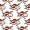 Lychee seamless pattern vector hand drawn illustration