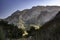 Lycian trail in Turkey, a view of the mountains filled with the morning sun