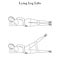 Lying leg lifts exercise outline