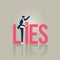 Lying people in business or politics concept