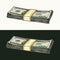 Lying wad of 100 dollar bills with paper tape.