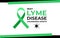 Lyme disease awareness month. Vector banner, warning poster for social media. Illustration of Lyme disease borreliosis. Green