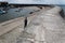 Lyme Regis Dorset, England. The Cob breakwater.