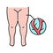 lymphatic edema color icon vector illustration