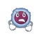 Lymphocyte cell cartoon character design having angry face