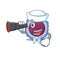 Lymphocyte cell cartoon happy Sailor style with binocular