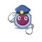 Lymphocyte cell Cartoon mascot performed as a Police officer