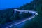 Lynn Cove Viaduct, scenic sunrise, north carolina