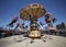 Lynn`s Trapeze swing carousel in Coney Island Luna Park.