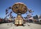 Lynn`s Trapeze swing carousel in Coney Island Luna Park.