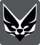 Lynx cat logo in grey black and white