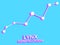 Lynx constellation 3d symbol. Constellation icon in isometric style on blue background. Cluster of stars and galaxies. Vector