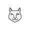 Lynx head line icon