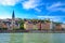 Lyon cityscape from Saone river