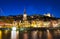 Lyon by nigt with lights