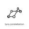 lyra constellation icon. Trendy modern flat linear vector lyra c