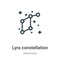 Lyra constellation vector icon on white background. Flat vector lyra constellation icon symbol sign from modern astronomy