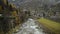 Lys river in a forest in the valley of Gressoney near Monte Rosa during autumn