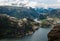 Lysefjord view from Preikestolen cliff in Norway