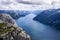 Lysefjorden from Preikestolen in Norway