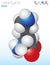 Lysine (Lys, K) amino acid molecule. (Chemical formula C6H14N2O2)