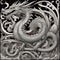 M C Escher Dragon Woodblock Print Painting Monochrome Western Freestyle Paint Dinosaur Draw AI Art