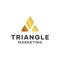 M Elegant Triangle Marketing Logo Design Template