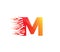 M Fire Creative Alphabet Logo Design Concept